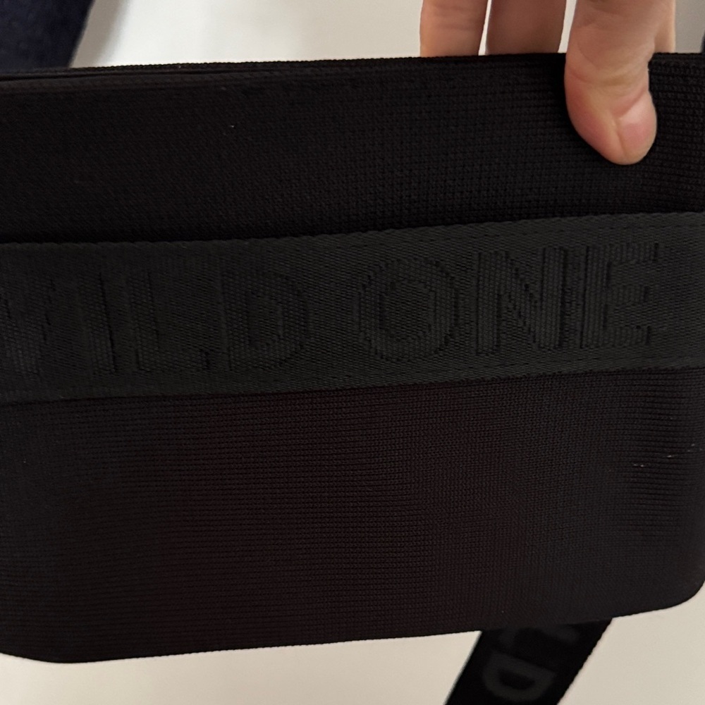 Wild One - Recycled Knit Eco Cross Body Treat Pouch: Black - Picture 4 of 5